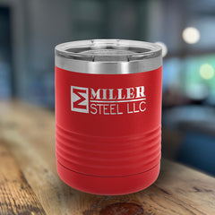Personalized 10oz. Stainless Steel Camping Tumbler, Engraved with Custom Logo, Name or Design