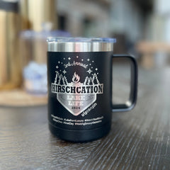 Personalized 15oz. Coffee Mug Stainless Steel Camping Tumbler, Engraved with Custom Logo, Name or Design