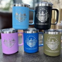 Personalized 15oz. Coffee Mug Stainless Steel Camping Tumbler, Engraved with Custom Logo, Name or Design