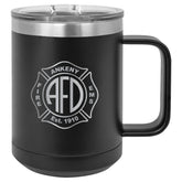 AFD Ankeny Fire Department 15oz. Mug with Handle Engraved Stainless Steel Drinkware