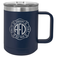 AFD Ankeny Fire Department 15oz. Mug with Handle Engraved Stainless Steel Drinkware