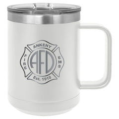 AFD Ankeny Fire Department 15oz. Mug with Handle Engraved Stainless Steel Drinkware