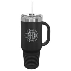 AFD Ankeny Fire Department 40oz. Travel Mug with Handle Engraved Stainless Steel Drinkware
