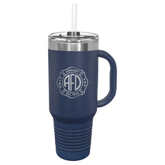 AFD Ankeny Fire Department 40oz. Travel Mug with Handle Engraved Stainless Steel Drinkware