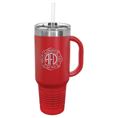 AFD Ankeny Fire Department 40oz. Travel Mug with Handle Engraved Stainless Steel Drinkware