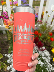 Personalized 22oz. Skinny Tumbler, Engraved with Custom Logo, Name or Design