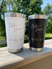 Personalized 16oz. Pint Tumbler, Engraved with Custom Logo, Name or Design