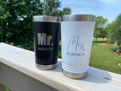 Personalized 16oz. Pint Tumbler, Engraved with Custom Logo, Name or Design