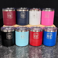 Personalized 10oz. Stainless Steel Camping Tumbler, Engraved with Custom Logo, Name or Design