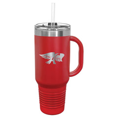 BACK TO SCHOOL 40oz. Polar Camel Travel Mug with Handle Ankeny Hawks Engraved Stainless Steel Drinkware