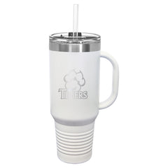 BACK TO SCHOOL WDMCS Tigers 40oz. Travel Mug with Handle Engraved Stainless Steel Drinkware