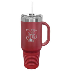 BACK TO SCHOOL 40oz. Polar Camel Travel Mug with Handle North Polk Comets Engraved Stainless Steel Drinkware