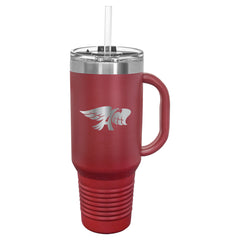 BACK TO SCHOOL 40oz. Polar Camel Travel Mug with Handle Ankeny Hawks Engraved Stainless Steel Drinkware