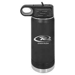 IOWA RUSH 20oz. Engraved Stainless Steel Water Bottle