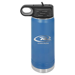 IOWA RUSH 20oz. Engraved Stainless Steel Water Bottle