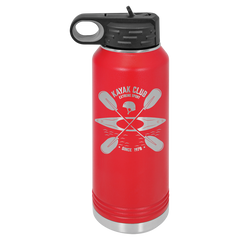 Personalized 32oz. Stainless Steel Water Bottle with Flip Top and Straw, Engraved with Custom Logo, Name or Design