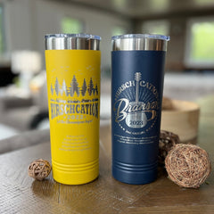 Personalized 22oz. Skinny Tumbler, Engraved with Custom Logo, Name or Design