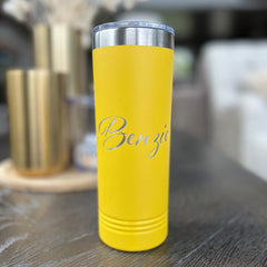 Personalized 22oz. Skinny Tumbler, Engraved with Custom Logo, Name or Design