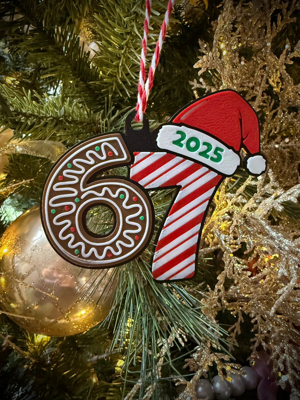 3D Printed 67 6-7 Ornament