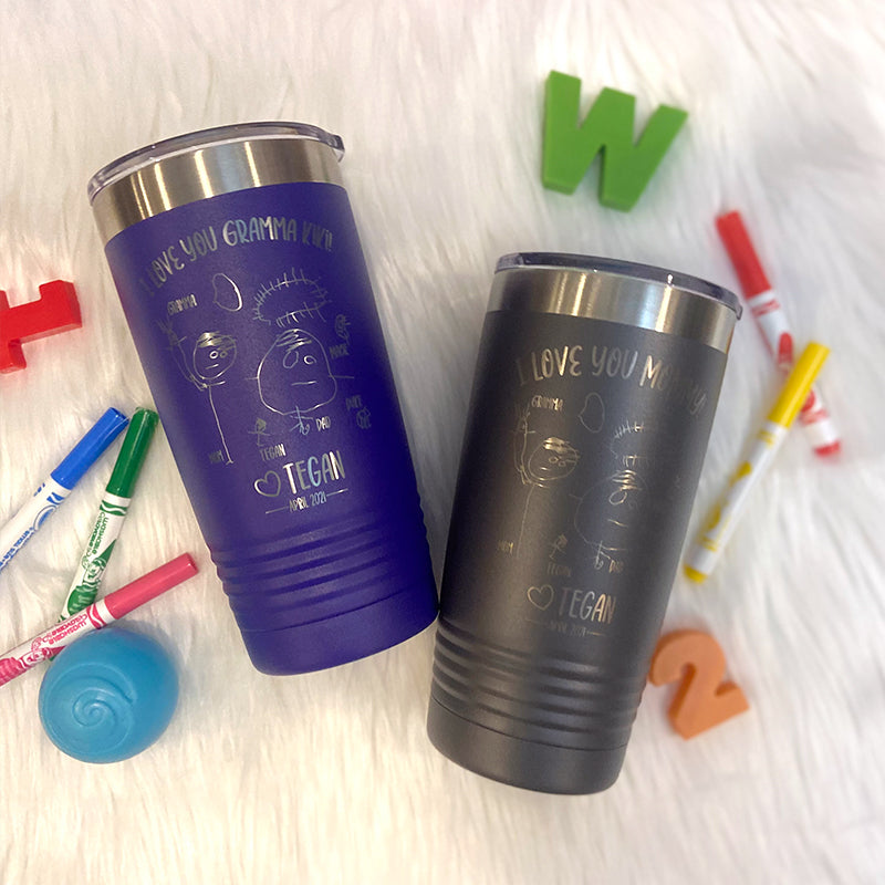 Artwork Drinkware Custom Engraved Stainless Steel Drinkware Tumbler