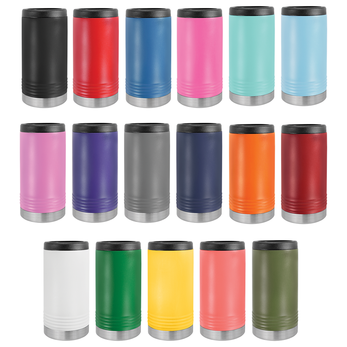 Personalized Skinny Beverage Holder, Engraved with Custom Logo, Name or Design