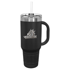 BACK TO SCHOOL Johnston Dragons 40oz. Travel Mug with Handle Engraved Stainless Steel Drinkware