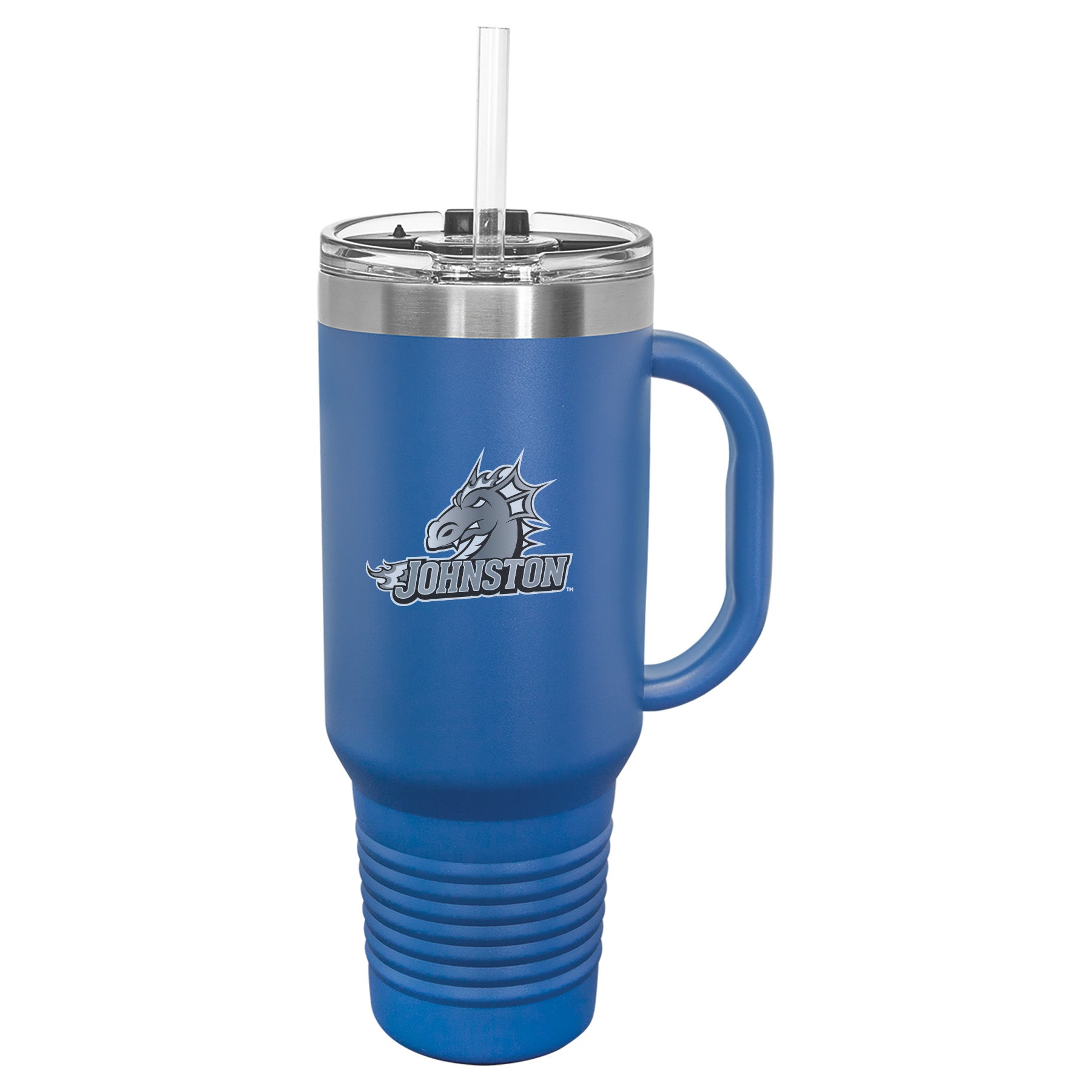 BACK TO SCHOOL Johnston Dragons 40oz. Travel Mug with Handle Engraved Stainless Steel Drinkware