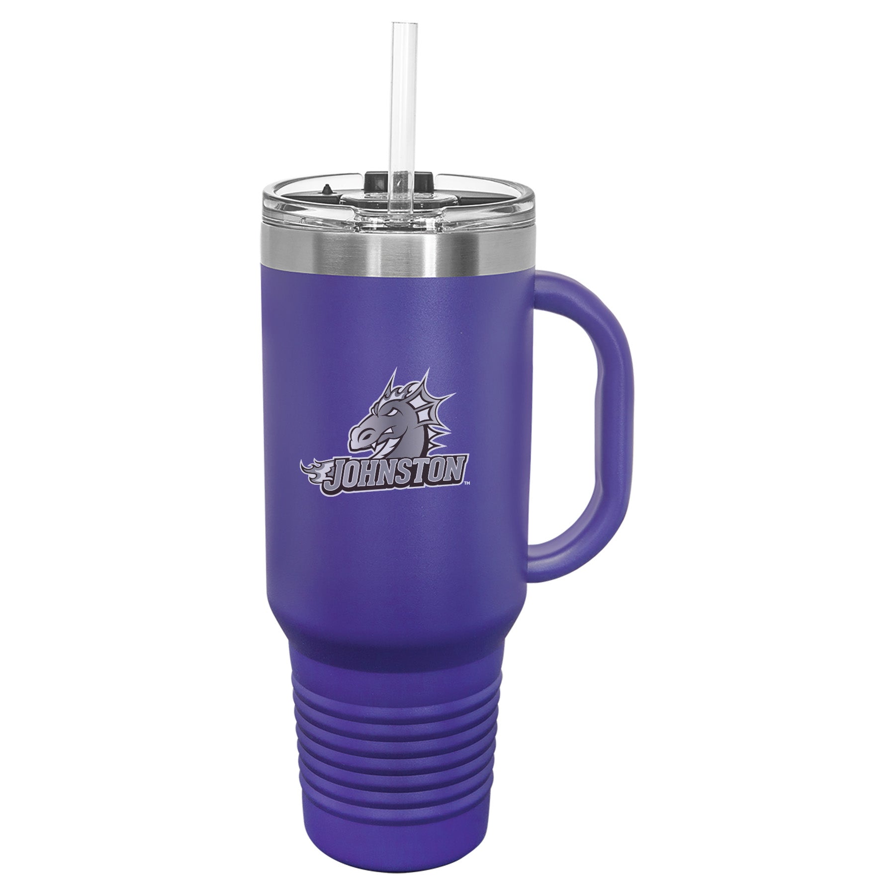 BACK TO SCHOOL Johnston Dragons 40oz. Travel Mug with Handle Engraved Stainless Steel Drinkware