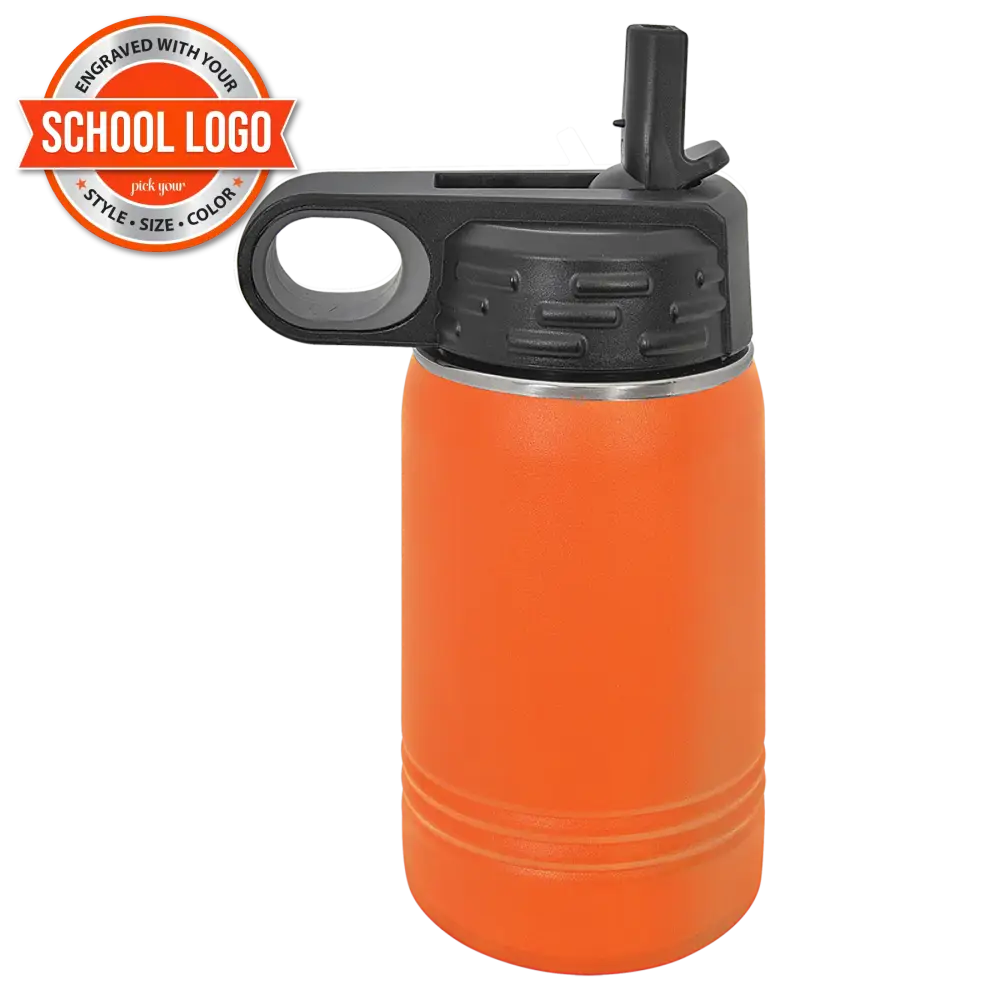 Back To School Ankeny Jaguar Water Bottle Engraved Stainless Steel Drinkware 12 Oz. / Orange