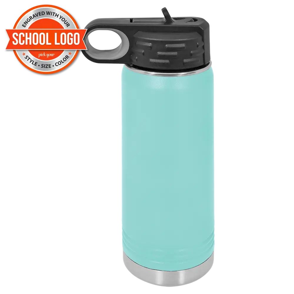 Back To School Ankeny Jaguar Water Bottle Engraved Stainless Steel Drinkware 20 Oz. / Paleturquoise