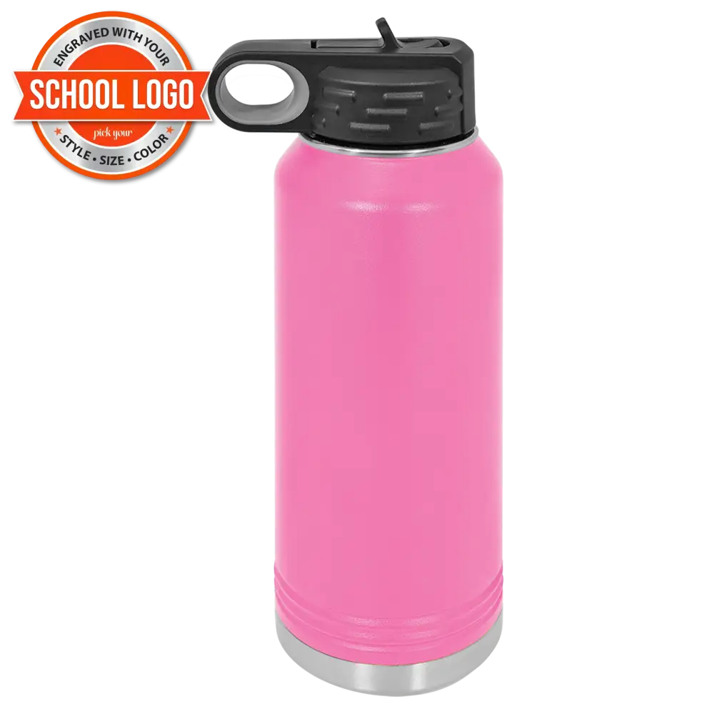 Back To School Ankeny Jaguar Water Bottle Engraved Stainless Steel Drinkware 32 Oz. / Hotpink