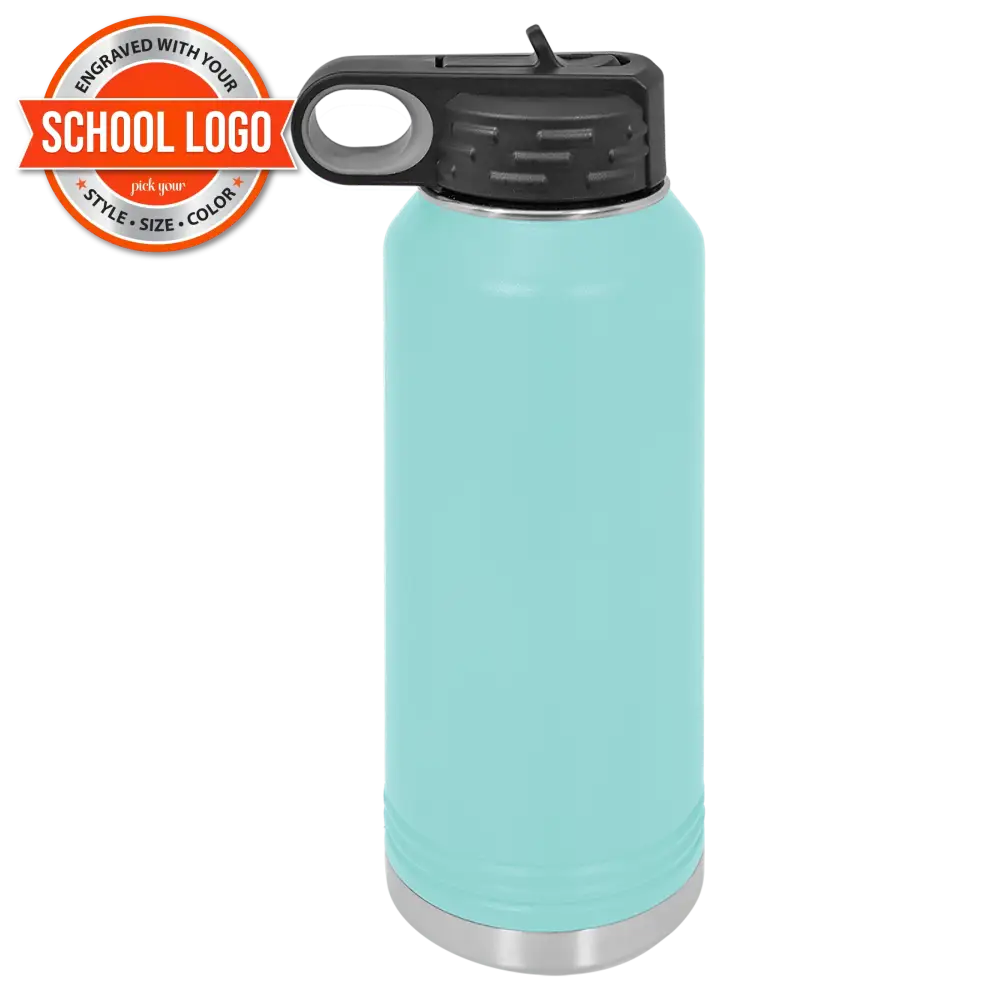 Back To School Ankeny Jaguar Water Bottle Engraved Stainless Steel Drinkware 32 Oz. / Paleturquoise