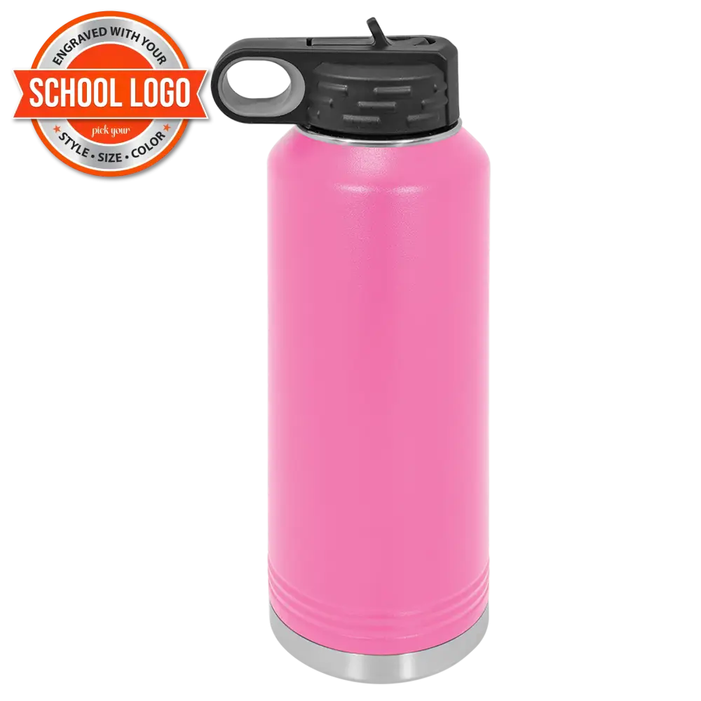 Back To School Ankeny Jaguar Water Bottle Engraved Stainless Steel Drinkware 40 Oz. / Hotpink