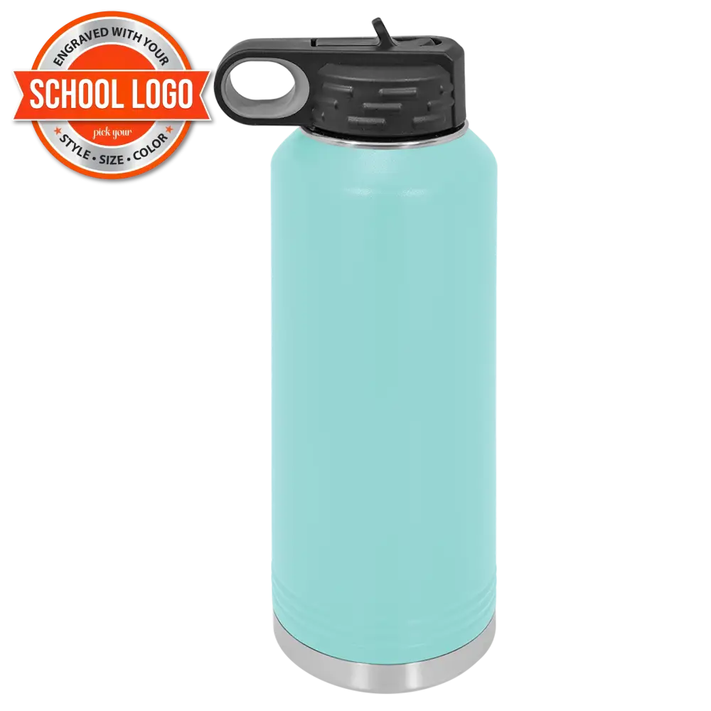 Back To School Ankeny Jaguar Water Bottle Engraved Stainless Steel Drinkware 40 Oz. / Paleturquoise