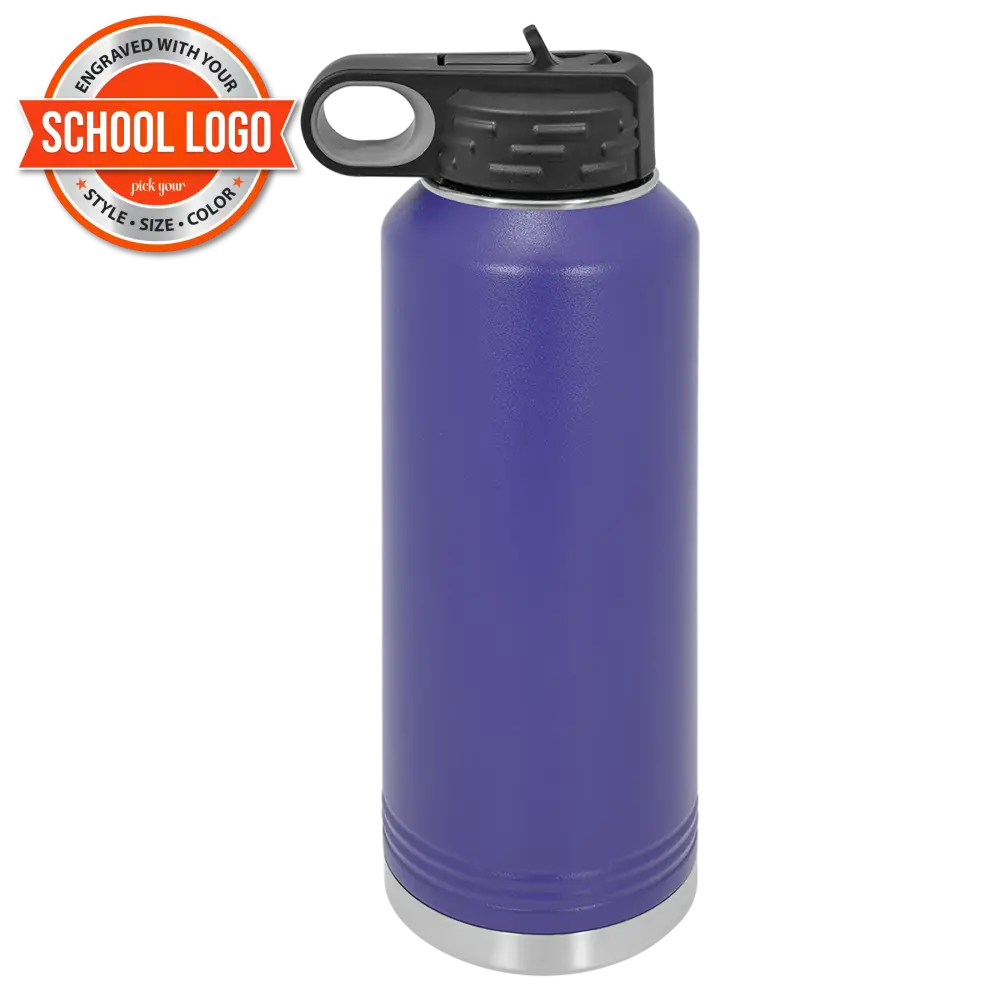 Back To School Ankeny Jaguar Water Bottle Engraved Stainless Steel Drinkware 40 Oz. / Purple